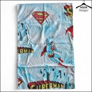 Vintage Superman Handmade Pillowcase Blue Red DC Comics 1978 PermaPrest USA Made
